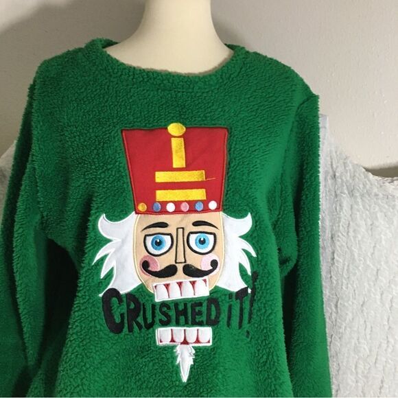 Briefly Stated Christmas Nutcracker Green Sweater Size XL - Picture 4 of 10